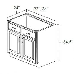 Espresso Shaker Oven Cabinet 33W x 96H - Denver Cabinets